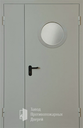 Фото двери «Полуторная с круглым стеклом EI-30» в Ступино