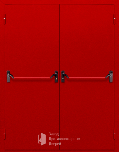 Фото двери «Двупольная глухая с антипаникой (красная)» в Ступино