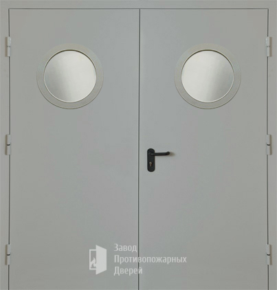 Фото двери «Двупольная с круглым стеклом EI-30» в Ступино