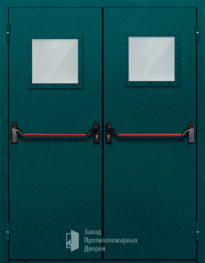 Фото двери «Двупольная со стеклом и антипаникой №56» в Ступино