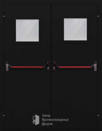 Фото двери «Двупольная со стеклом и антипаникой №54» в Ступино