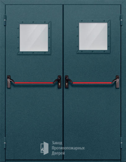 Фото двери «Двупольная со стеклом и антипаникой №57» в Ступино