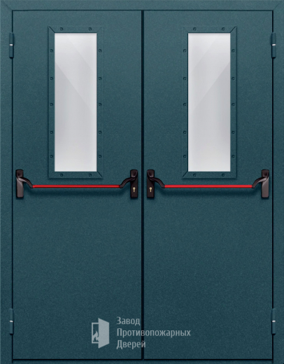 Фото двери «Двупольная со стеклом и антипаникой №67» в Ступино