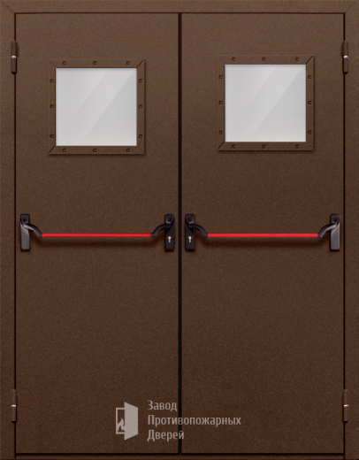 Фото двери «Двупольная со стеклом и антипаникой №58» в Ступино