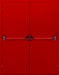 Фото двери «Двупольная глухая с антипаникой (красная)» в Ступино