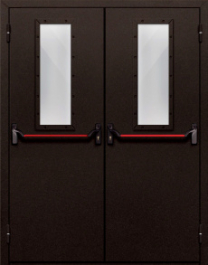 Фото двери «Двупольная со стеклом и антипаникой №610» в Ступино
