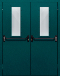 Фото двери «Двупольная со стеклом и антипаникой №66» в Ступино