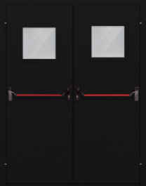 Фото двери «Двупольная со стеклом и антипаникой №54» в Ступино