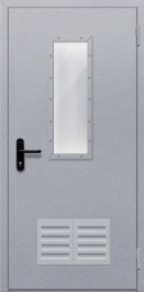 Фото двери «Однопольная со стеклом и решеткой» в Ступино