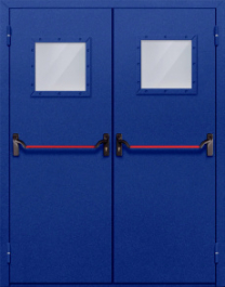 Фото двери «Двупольная со стеклом и антипаникой №53» в Ступино