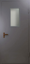 Фото двери «Техническая дверь №4 однопольная со стеклопакетом» в Ступино