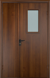 Фото двери «Полуторная МДФ со стеклом EI-30» в Ступино