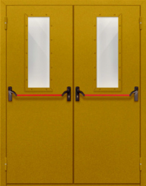 Фото двери «Двупольная со стеклом и антипаникой №65» в Ступино