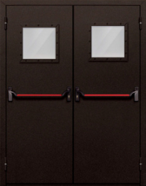 Фото двери «Двупольная со стеклом и антипаникой №510» в Ступино
