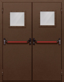 Фото двери «Двупольная со стеклом и антипаникой №58» в Ступино